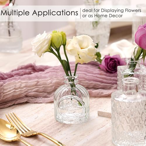 40 Pcs Glass Bud Vase Set, Small Glass Vases for Flowers, Mini Clear Bud Vases for Centerpieces, Wedding, Home, Office and Table Decoration, Clear - Image 5