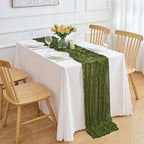 16 Pack Olive Green Cheesecloth Table Runner 21.5 x 120 Inches Boho Gauze Table Runners 10FT Long Cheese Cloth Table Runner for Bridal Shower Baby Shower Birthday Party Wedding Decor - Image 2