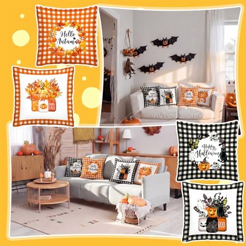 Mindsoft 20 Pcs Holiday Pillow Covers 18 x 18 Easter Pillow Cover Spring Summer 250th Anniversary Pillowcase Decorative Seasonal Cushion Case for Farmhouse Home Sofa(Watering Can) - Image 5