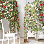 Artificial Flower Garland 2pcs 5.4ft Peony Vine Decor, Light Pink Flower - Image 5