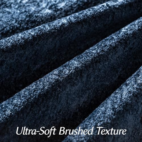 a moment Throw Pillow Covers 22X22 Inch 4 Packs,Soft Velvet Decorative Pillow Cases with 3D Ice Flower,Texture Modern Accent Cushion Covers for Sofa Couch Home Decor Navy Blue - Image 4