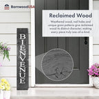 BARNWOODUSA French Wooden Welcome Sign, 5-Foot, Weathered Grey - French - Image 7