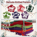 Christmas Stockings 6 Pack 21 Inches Knitted Stocking Decoration Ornaments for Mantle Fireplace Xmas Tree Hanging Family Home Holiday Festival Party Decor - Image 2