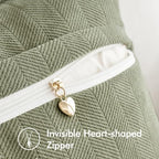 MIULEE Pack of 2 Sage Green Euro Shams Chenille Pillow Covers 26x26 Inch - Image 3