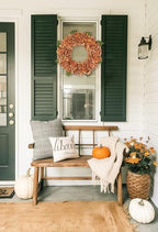 Fall Wreaths for Front Door 22 inch Autumn Wreath with Hydrangeas - Image 7