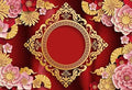 AOFOTO 15x10ft Chinese New Year Backdrop Red and Gold Paper-cuts Floral Lucky Clouds Traditional Spring Festival Asian Lunar New Year Background Room Decoration Banner Kid Portrait Photo Shoot Props by AOFOTO