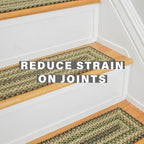 Homespice Pinecone Jute Braided Stair Treads, Rect 8x28 Set of 13 - Image 3