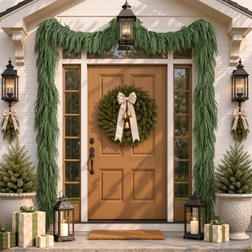 Alupssuc 9FT Christmas Garland, Artificial Real Touch Norfolk Pine Garland - Image 6