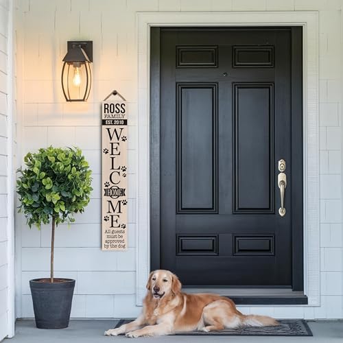Personalized Welcome Sign for Front Door, Custom Welcome Sign for Porch Outdoor Welcome Home Decorations, 48"x8" PVC Sign (Design 22) - Image 7