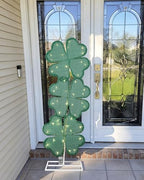 VIHOSE St Patricks Day Shamrock Shape Lights Yard Signs 41 Inch H Pre-lit Lighted Decor with 50 Warm White Lights Irish Day Four Leaf Clover Decoration for Indoor Outdoor Porch Garden Lawn - Image 5