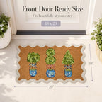 Mud Pie Topiary Doormat, Chinoiserie Decorative Front Door Mat, 18" x 29" - Image 2