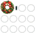 18 Inch Christmas Green Wire Wreath Frame,10 Pack Metal Front Door Wreath Round Form Iron Ring for Christmas, New Year Decors, Crafts, DIY, Holidays, Events by MTBGarden