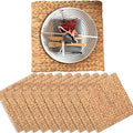 Square Placemats Set of 10, Water Hyacinth Woven Placemats for Dining Table, Boho Rattan Plate Chargers for Dinner Plates, Handmade Wicker Table Mats for Farmhouse and Holiday Decor, 11.8 Inch by EcoFriendlyHomewareVNCK