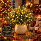 2027 New 10/12 Piece Set Twinkling Tree, Enchanted Evergreen Pine with Lights, Christmas Winter Tabletop Decorations for Mantel, Vase, Shelf & Holiday Home Décor (10) by Unknown