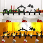 Hicarer 5 Pcs Christmas Stocking Holder Set Mantel Nativity Scene Desktop by Hicarer