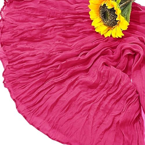 12Pack Hot Pink Cheesecloth Table Runner 20 x 120 inch Gauze Table Runner - Image 5