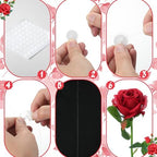 Lyrow 60 Pack Red Roses Artificial Flowers Bulk Hanging Floating Garland Fake Red Rose Vine for Ceiling Decoration Wedding Anniversary Bridal Bouquet DIY Floral Arrangement Proposal Romantic Decor - Image 4