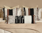 Boho Lumbar Pillow Cover 14x36 with Handmade Drawn Work Tassel - Image 4