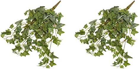 Factory Direct Craft Variegated Poly Silk Draping Ivy Bushes | 2 Greenery Bushes - Image 4