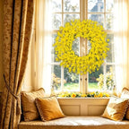 24 Inch Artificial Yellow Forsythia Wreaths Spring Summer Fall Wreath - Image 3