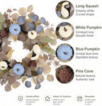 DecorbyHannah 18'' Fall Wreath for Front Door with Lights &Pumpkin Pinecone - Image 5