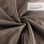Nestl Throw Pillow Covers, Cozy Velvet Decorative Autumn Pillow Covers 22 x 22 Inches, Soft Solid Couch Pillow Covers for Sofa, Bed and Car, Set of 2 - Chocolate Brown - Image 5