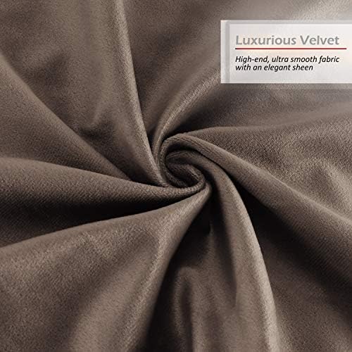 Nestl Throw Pillow Covers, Cozy Velvet Decorative Autumn Pillow Covers 22 x 22 Inches, Soft Solid Couch Pillow Covers for Sofa, Bed and Car, Set of 2 - Chocolate Brown - Image 5
