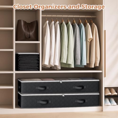 Budding Joy 95L Under Bed Storage Containers, 6 Pack Clothes Storage Bins - Image 4