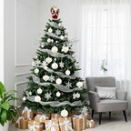 48 Pcs Velvet Christmas Ball Ornaments,Flocked Christmas Tree Decorations,Xmas Tree Decor,Hanging Balls Ornaments with Loop,Decoration for Xmas,Holiday,Wedding,Home Decor,Multi-Shape (Beige) - Image 5
