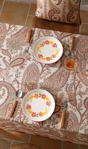 ISAENNE Designer Vintage Rectangular Classic Tablecloth,71"x55" - Image 4