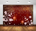 BELECO 9x6ft Fabric Chinese New Year Backdrop Lunar New Year Decorations Pink Cherry Blossoms Red Lanterns Spring Festival Background Party Decorations Banner Holiday Photoshoot Studio Props by BELECO