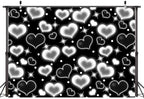 Valentines Day Black Heart Early 2000s Backdrop 20x10 FT Y2K Party Decorations 90S Old School Background for Photoshoot Valentines Banner Decor Birthday Props Banners for Romantic Party by Unknown