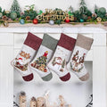 LUBOT New Christmas Stockings Set of 4 Pack 20" Large Rustic Traditional Holiday Fireplace Hanging Decorations Classic Plush Mantel Décor Xmas Soft Stocking Thick for Family by LUBOT