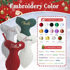 Personalized Cat Christmas Stockings - Custom Embroidered Pet Name & Fish Shape Stocking for Cat, 15.3” Large Knit Monogram Xmas Stockings for Fireplace Holiday Decor Gift(6 Pack) - Image 5