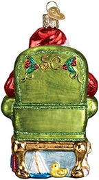 Old World Christmas Santa Checking His List Glass Blown Ornament for Christmas Tree, Handcrafted Holiday Decoration, Santa Collection - Image 3