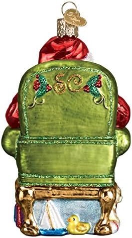 Old World Christmas Santa Checking His List Glass Blown Ornament for Christmas Tree, Handcrafted Holiday Decoration, Santa Collection - Image 3
