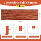 12 Pack Terracotta 10Ft Cheesecloth Table Runner - Image 2