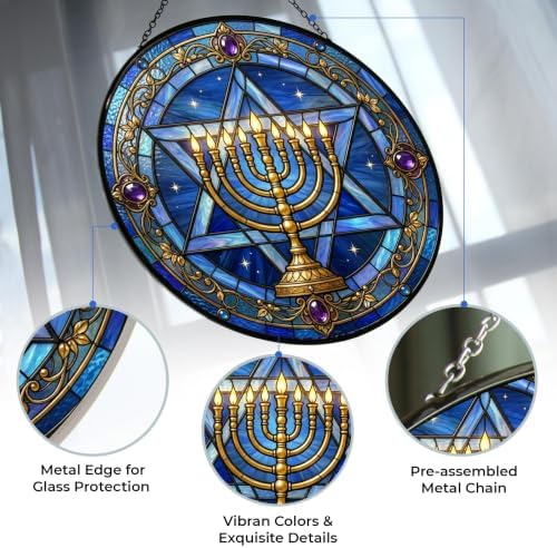 Hanukkah Suncatchers for Windows Hanging 9.8" - Image 2