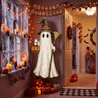 Threehoney Halloween Front Porch Decor 33" Wooden Ghost Porch Sign - Image 5