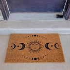 Funny Coir Doormat Sun and Moon Phase Magic Moon Door Mats for Entryway Decor Outdoor Mat with Heavy Duty Front Porch Welcome Mats Entry Natural Coir House Warming Gift Mat 23.7 x 15.7 inch - Image 3