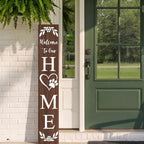 Welcome Sign Porch Decor Front Door Outdoor Wooden Board, Rustic Farmhouse - Image 3