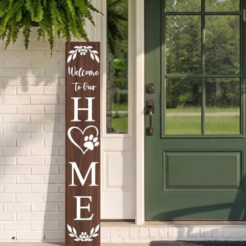 Welcome Sign Porch Decor Front Door Outdoor Wooden Board, Rustic Farmhouse - Image 3
