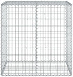 vidaXL Gabion Basket with Cover 39.4"x19.7"x39.4" Galvanized Iron - Image 5
