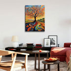 Large Abstract Tree of Life Canvas Wall Art Colorful Graffiti Tree Decor painting Pictures Modern Landscape Trees Posters Prints for living room Bathroom Bedroom Office Hallway Home Decoration - Image 4