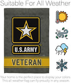 US Army Veteran Garden Flag - Set with Stand Armed Forces Rangers United State American Military Retire Official - House Decoration Banner Cemetery Yard Rememberance Veterans Day Gifts Made in USA - Image 6