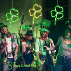 [Timer] 3 Pack St Patricks Day Decorations Shamrock Window Lights - Image 2