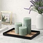 3x6 Inch Sage Green Pillar Candles Set of 3 - Unscented Spring Candles, Long Clean Burning, Large Big Candle, Smokeless Dripless Candle for Spring Home Decor, Dinner Table, Bathroom, Rustic Decor - Image 5