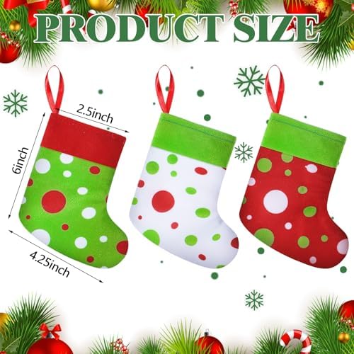 Realspring 48 Pcs Mini Christmas Stockings 6 Inches - Image 2