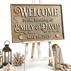 Personalized Cape Cod Nautical Beach Wedding Welcome Sign - Custom 3D Wood Seashell Ceremony Entrance & Seaside Reception Board - Multiple Sizes by AydansUniqueFinds