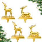 Stocking Holders for Mantel Unique Gold Christmas Stocking Hangers Set of 4 by ArtificialFlowerforDecor